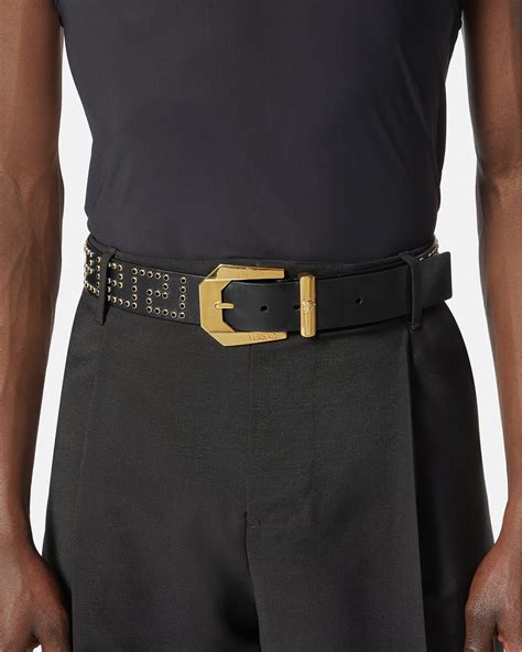 versace medusa crystal belt|Versace belt outlet.